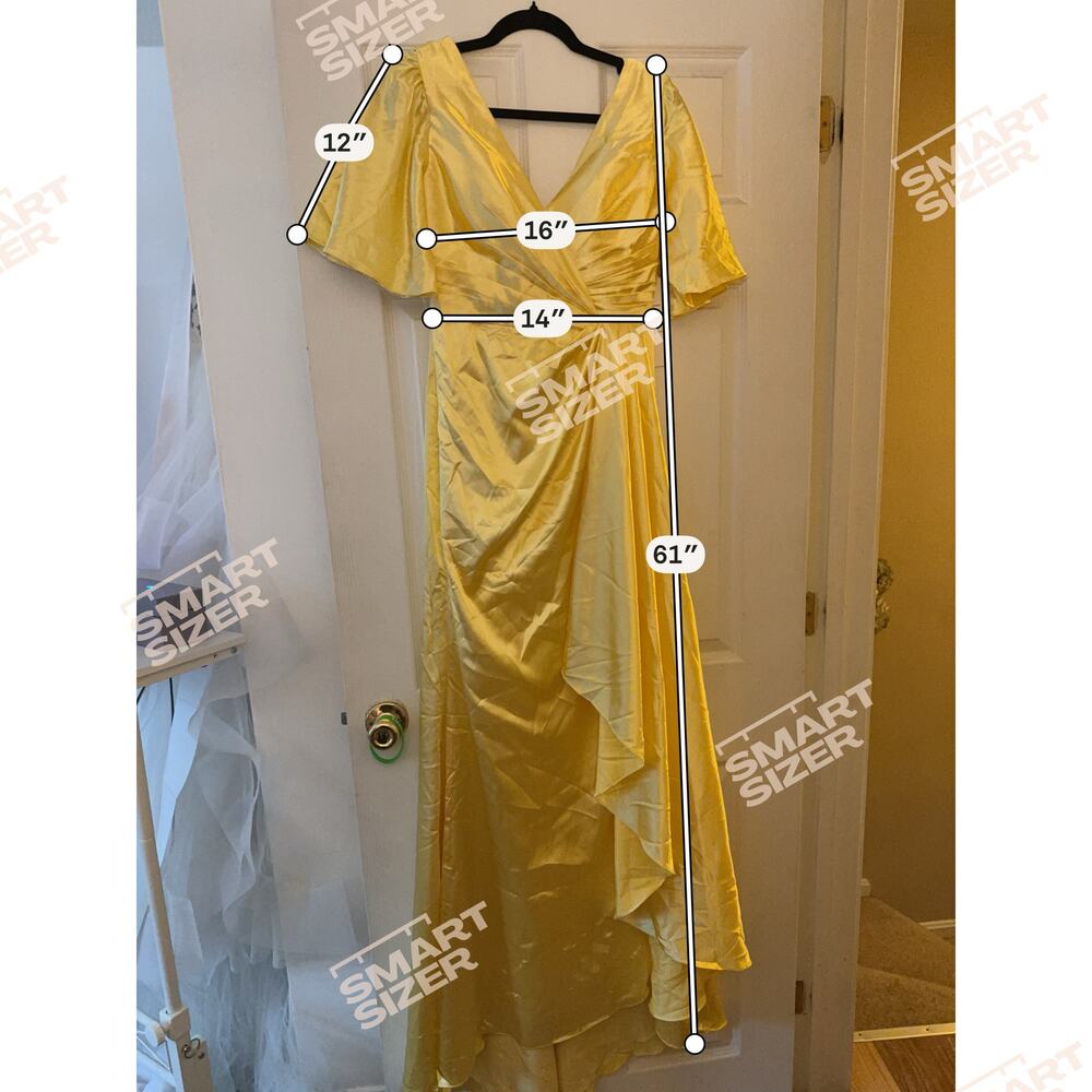 Beautiful Yellow Prom/Formal Dress Size 0 NWT - Picture 3 of 6